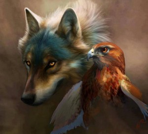 Buzzard and Wolf